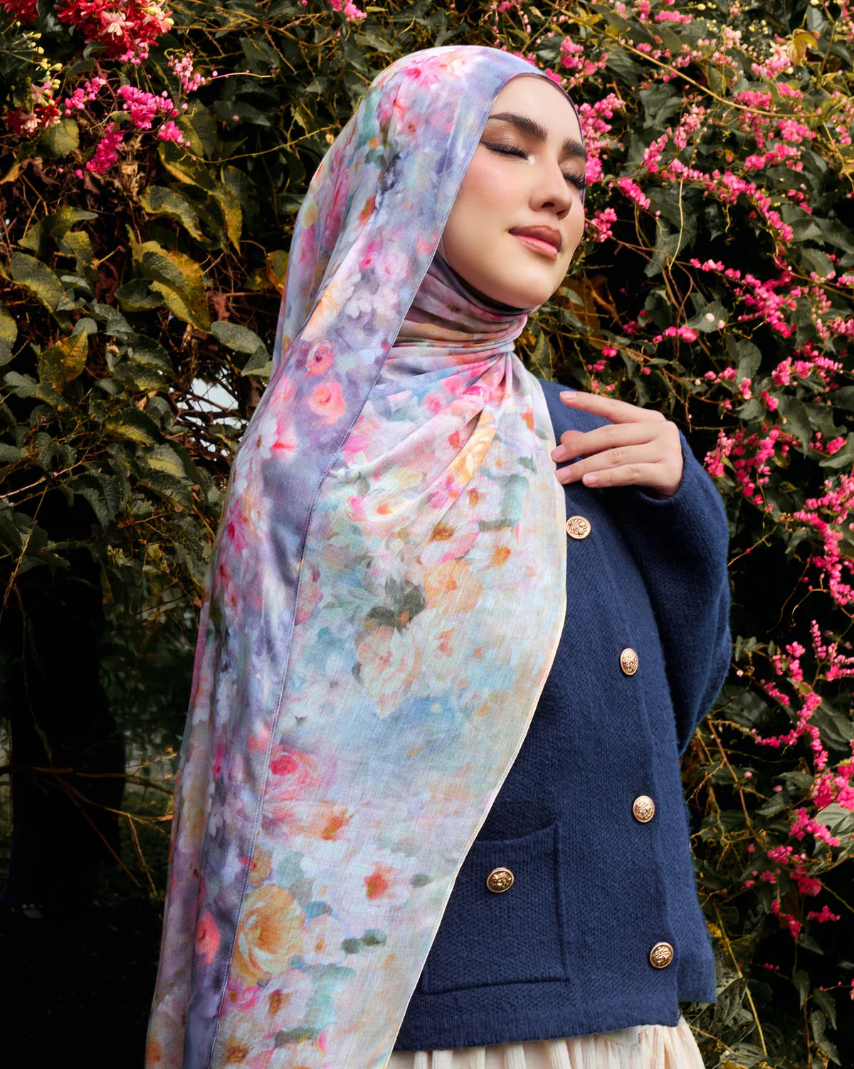 Hanaa Modal Shawl in Floravelle