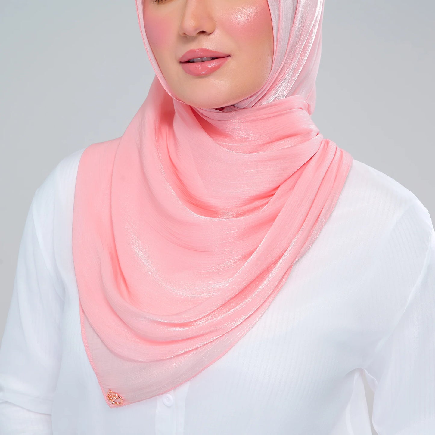 ‘NEW’ Raia Shawl | Ironless Shimmer in French Pink