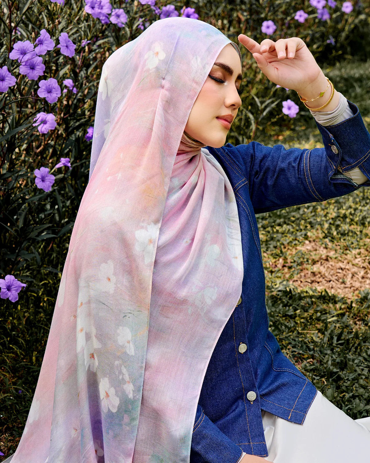 Viollie Modal Shawl in Floravelle