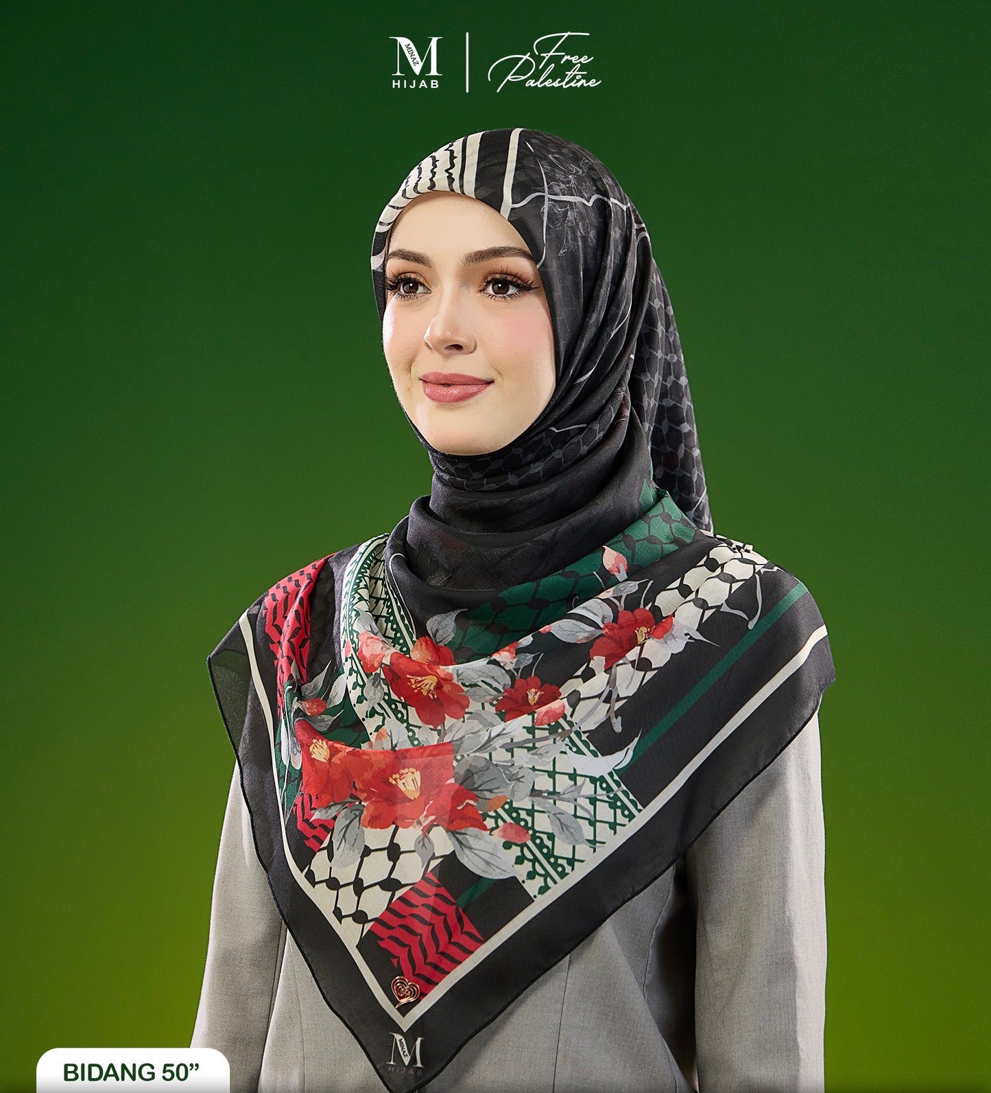 Palestine Bloom Black 50”