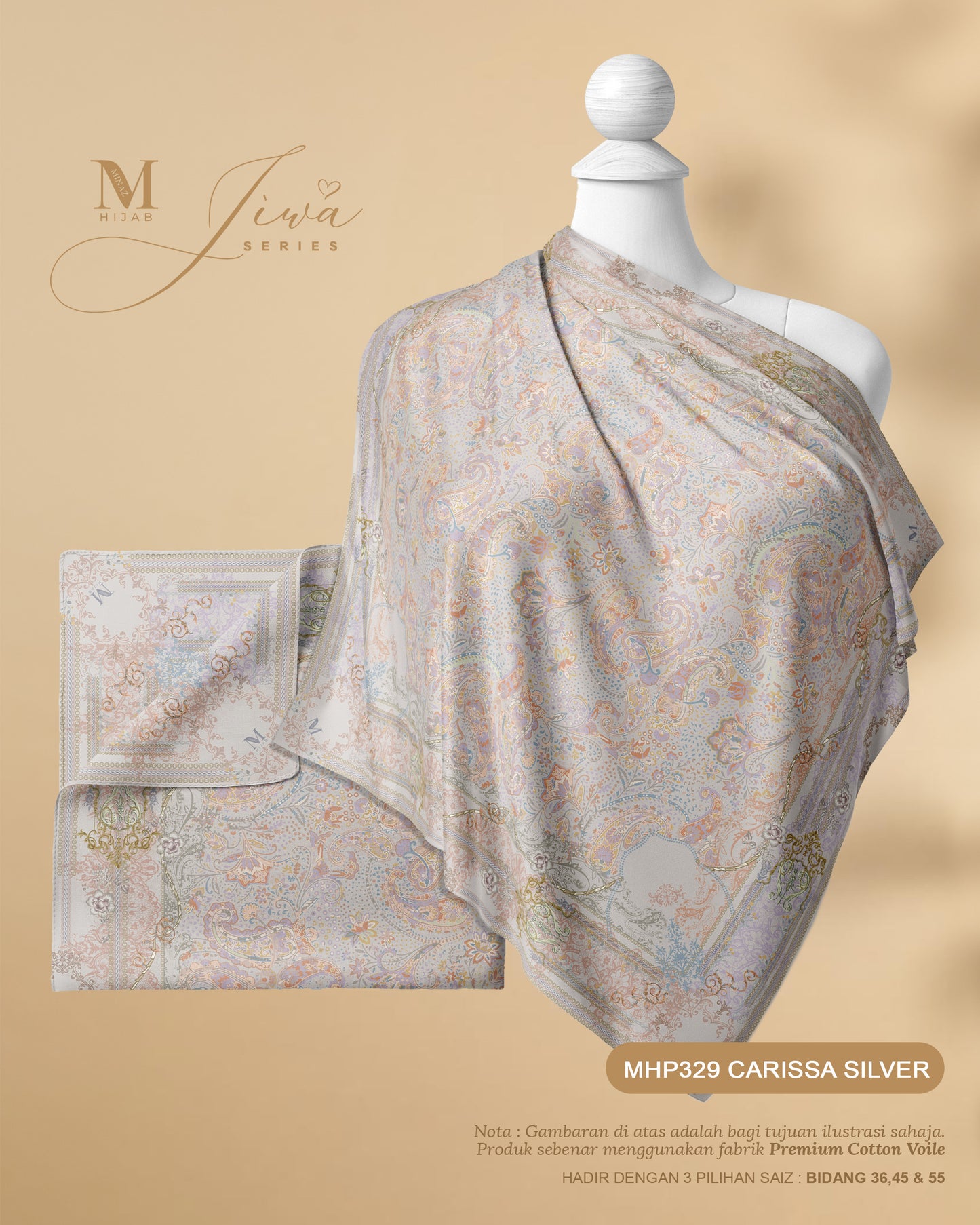 Jiwa in Carissa Silver 55”