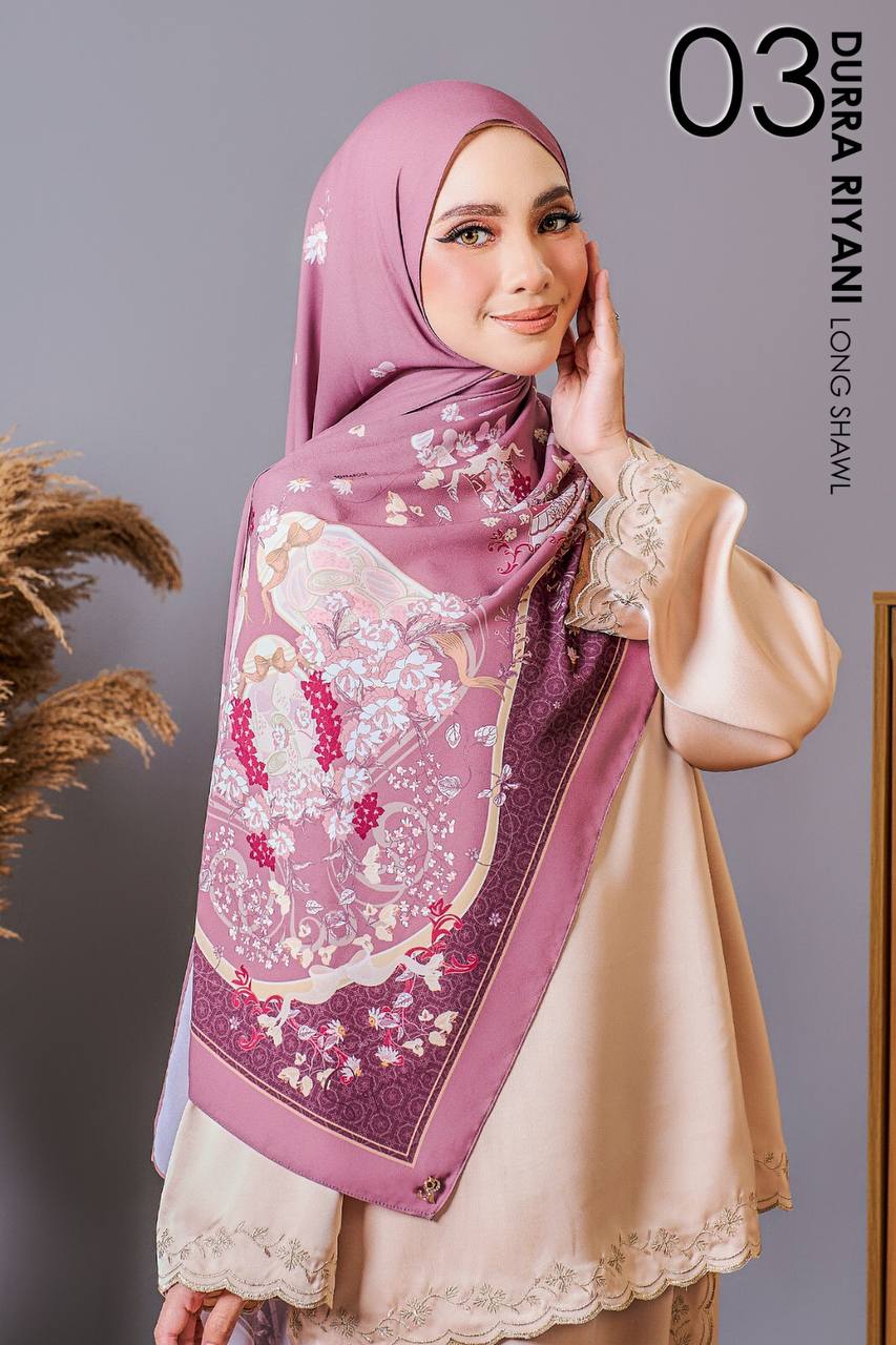 Durra Riyani in Cinta (Dusty Plum) Shawl