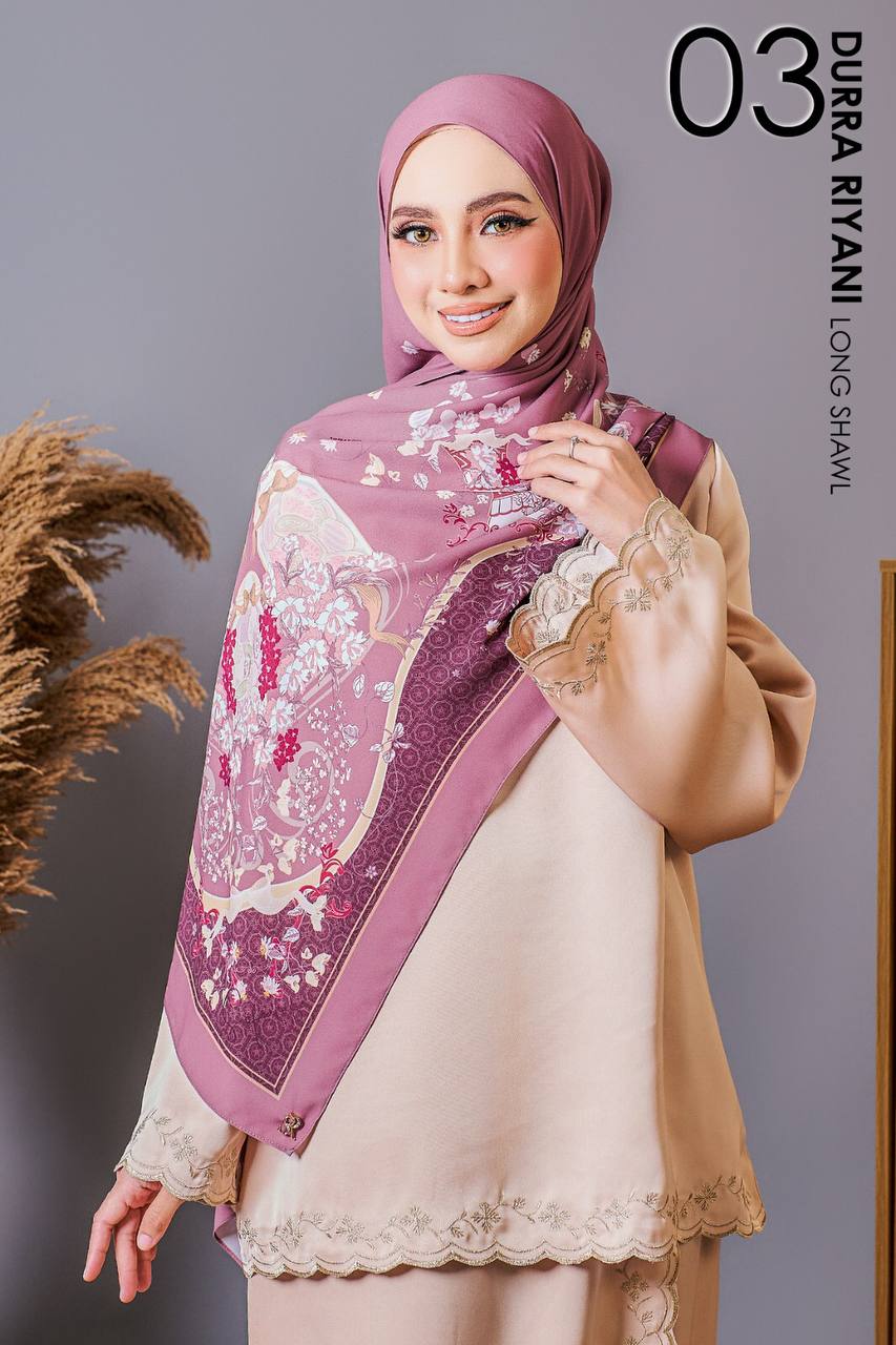 Durra Riyani in Cinta (Dusty Plum) Shawl