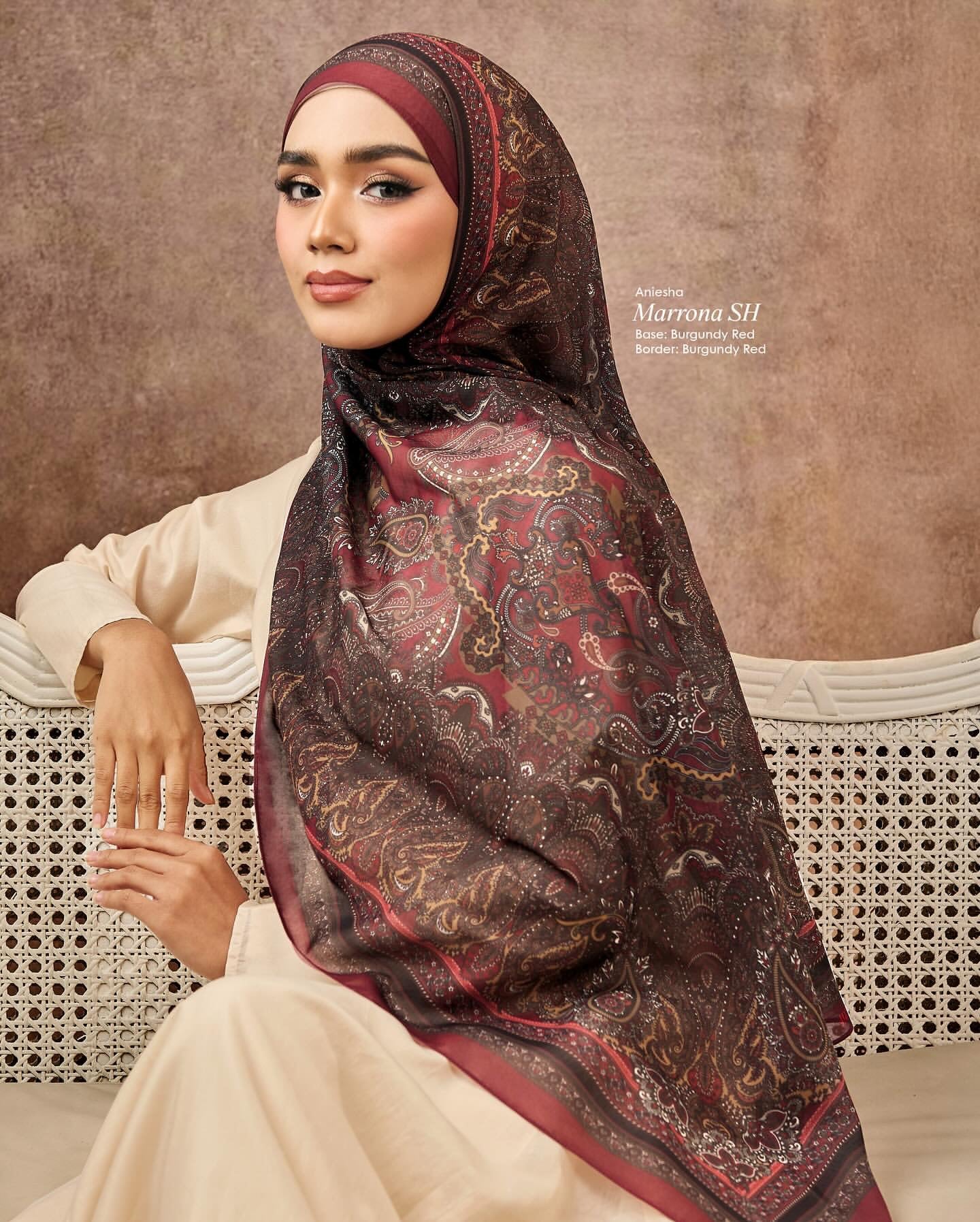 Aniesha in Marrona Cotton Shawl
