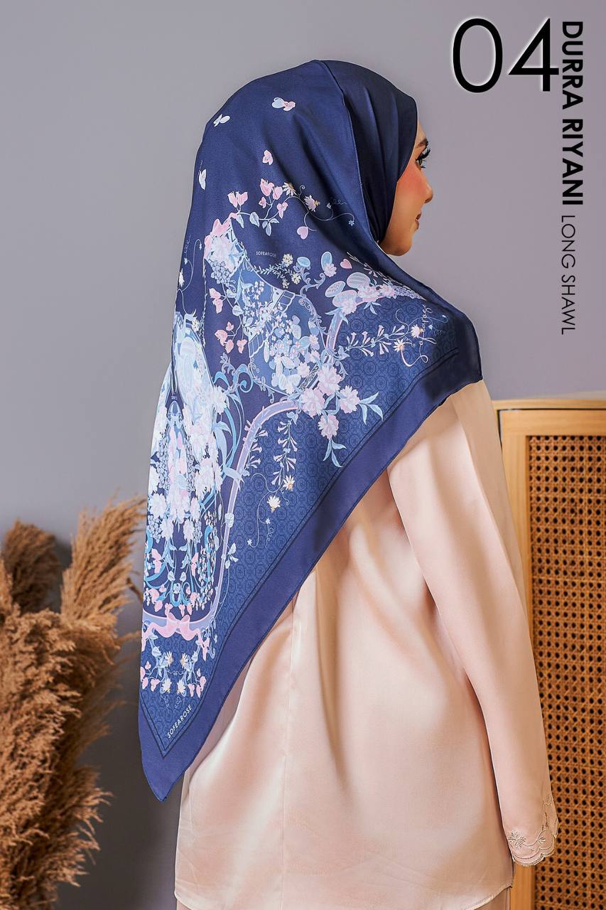 Durra Riyani in Salsabila (Navy Blue) Shawl