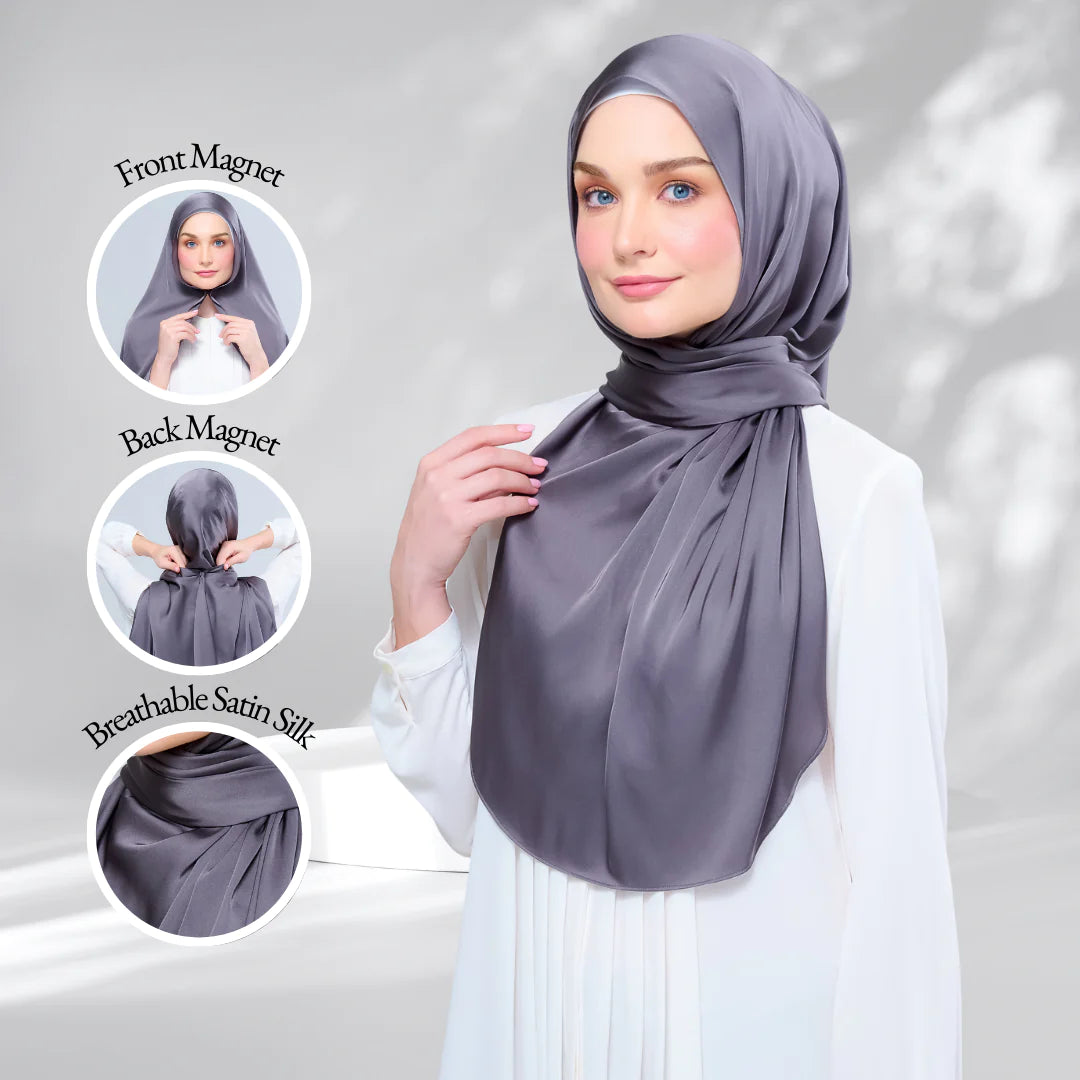 Instant Tag & Go | Satin Silk in Deep Grey