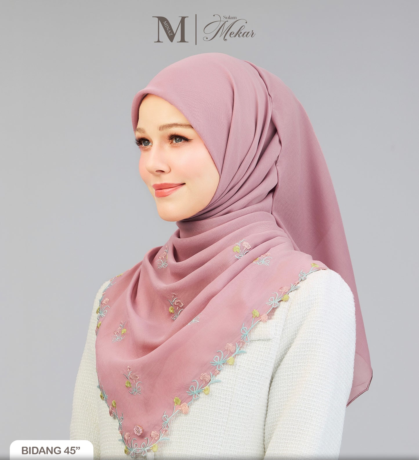 Sulam Mekar in Dusty Pink 45”