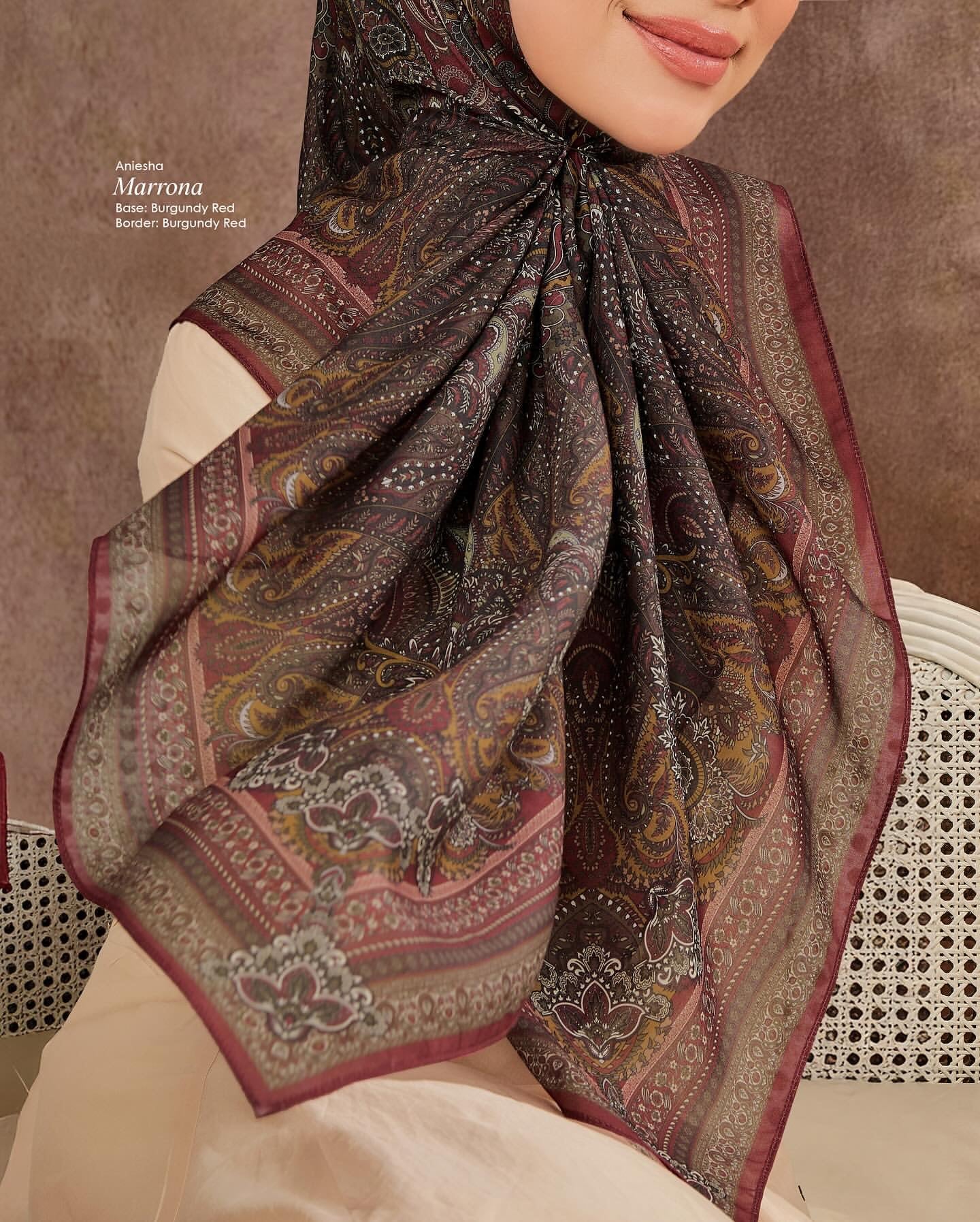 Aniesha in Marrona Cotton Shawl