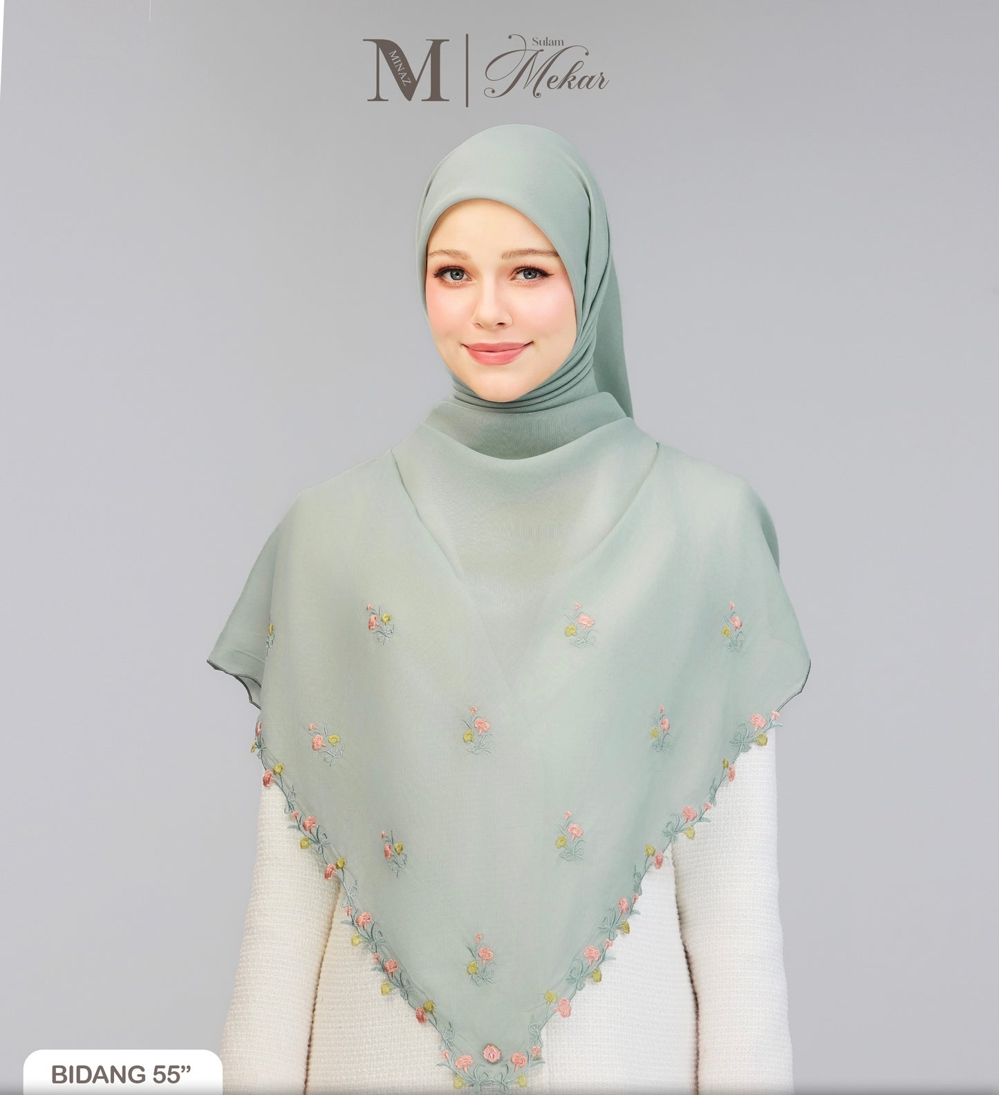 Sulam Mekar in Mint Blue 55”