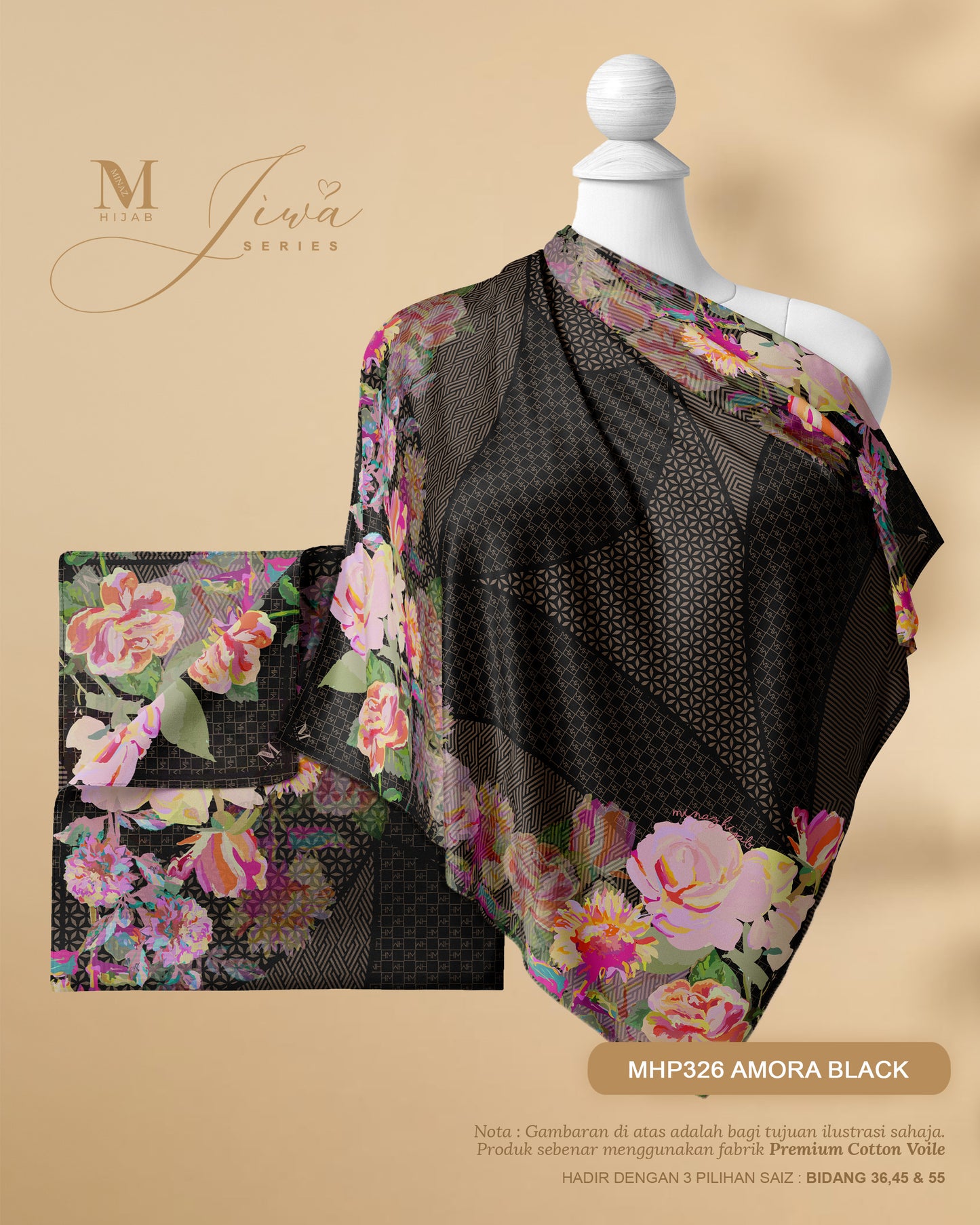 Jiwa in Amora Black 45”