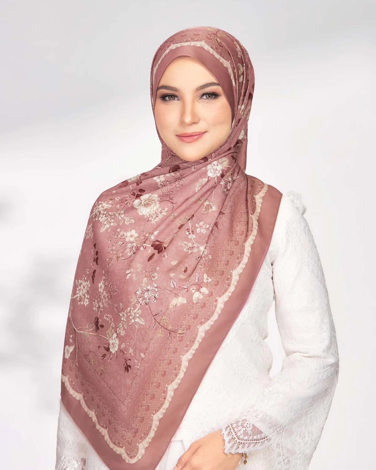 Enchanted in Mulberry Cotton Shawl