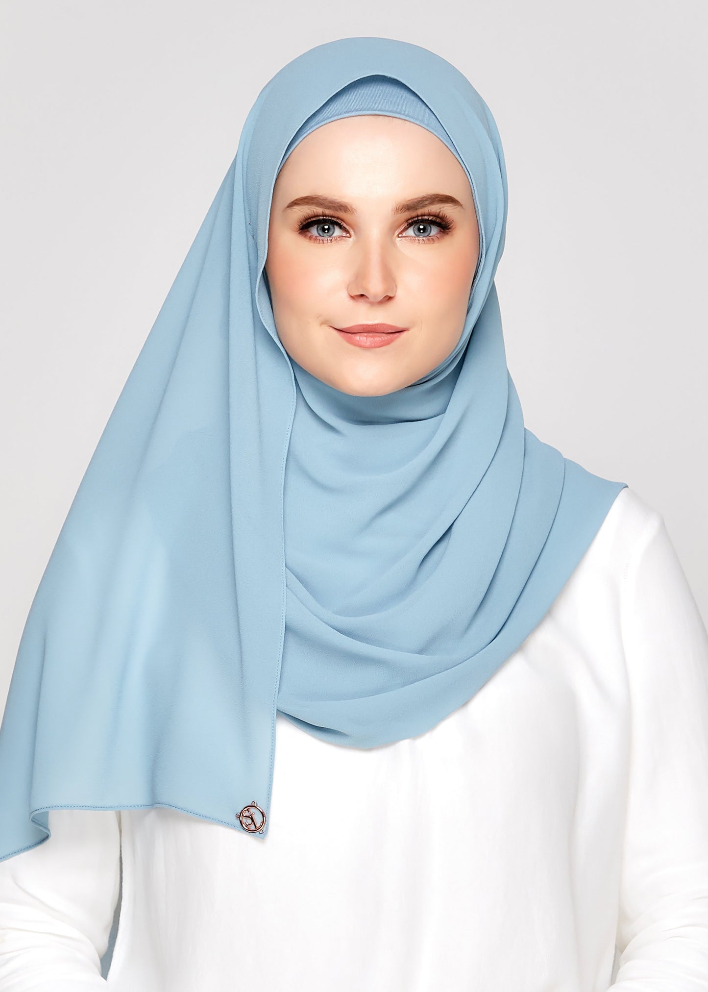 Chiffon Gabana in Maya Blue