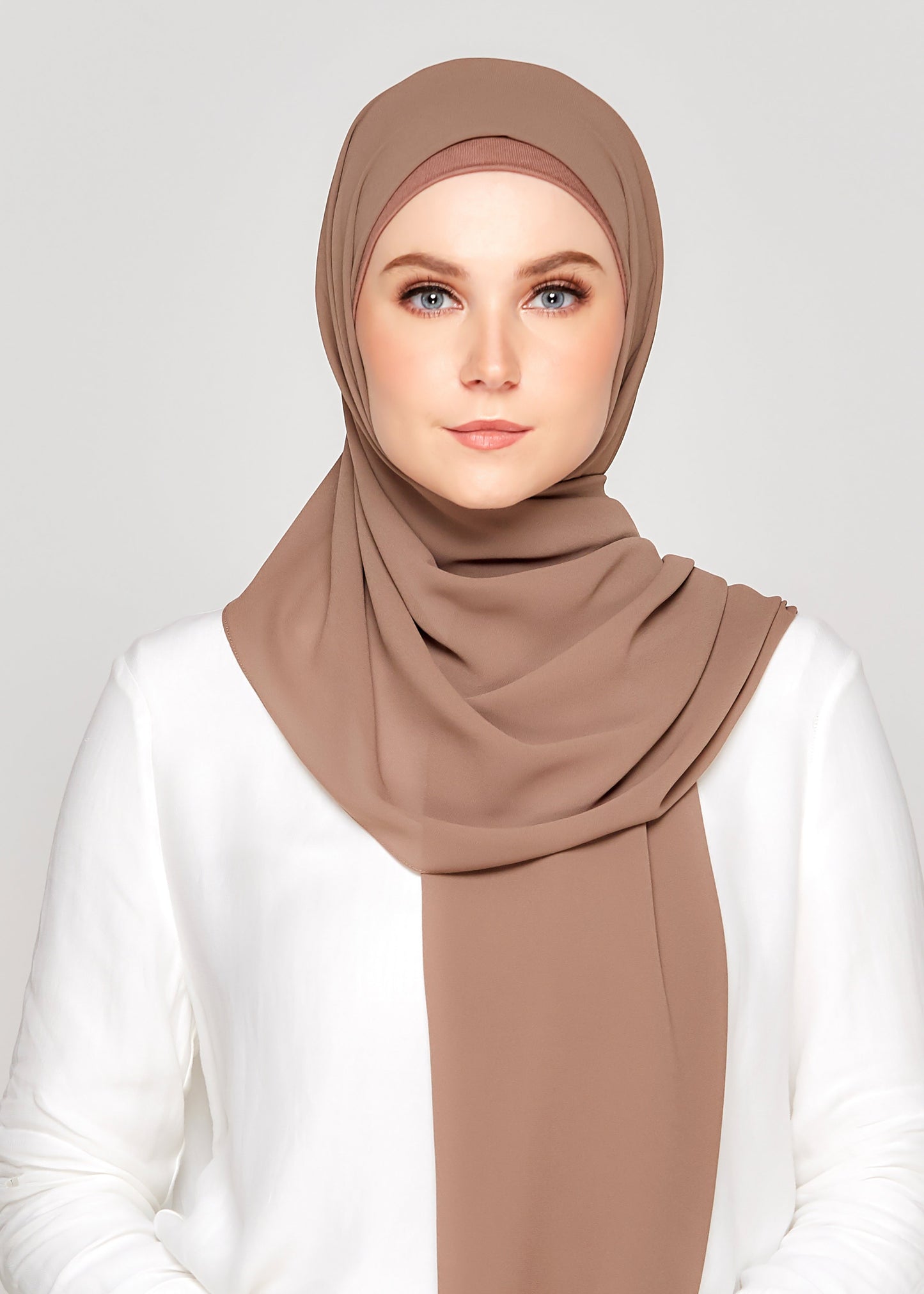 Chiffon Gabana in Mocha Taupe