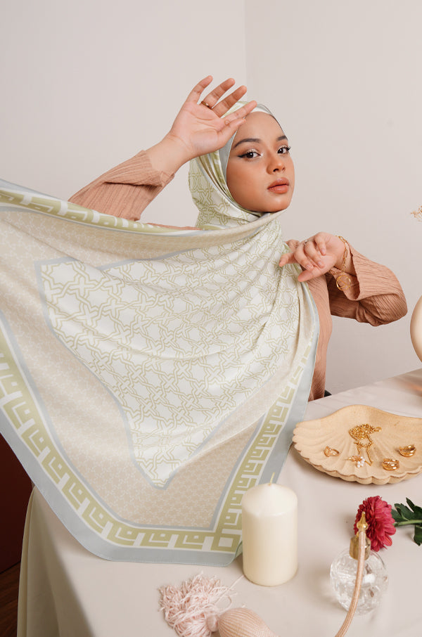 Nageena in Olive Blue