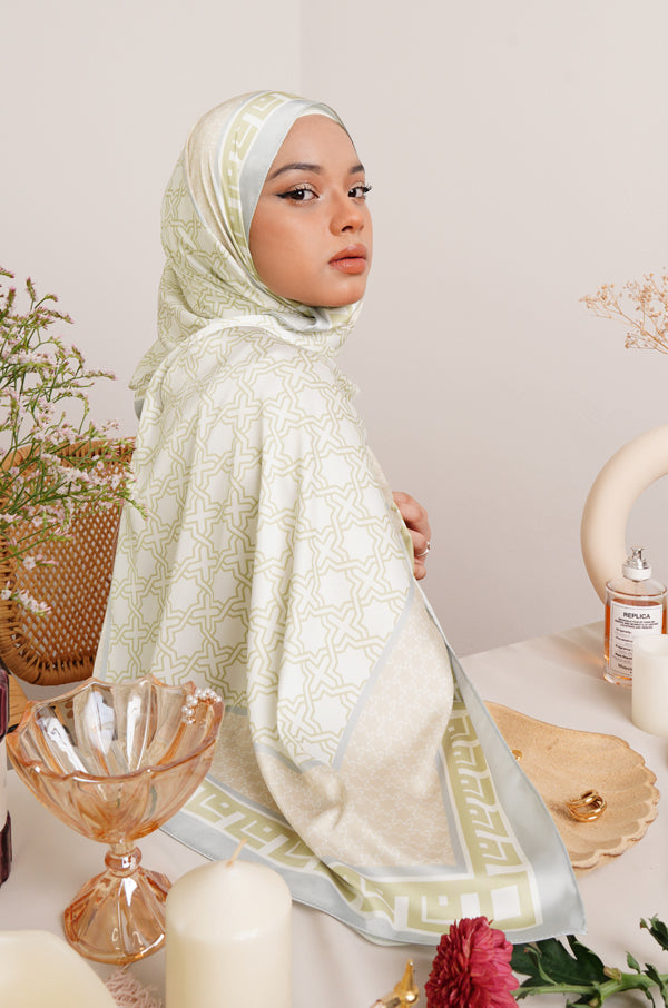 Nageena in Olive Blue