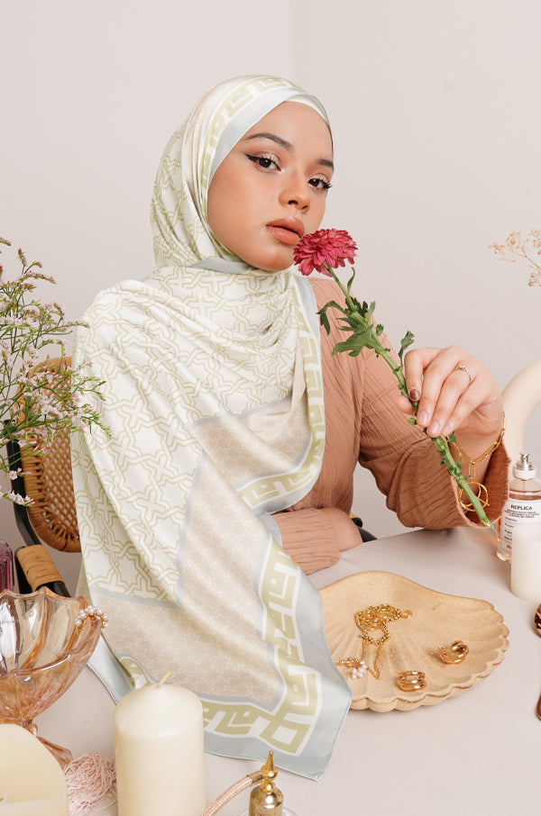 Nageena in Olive Blue
