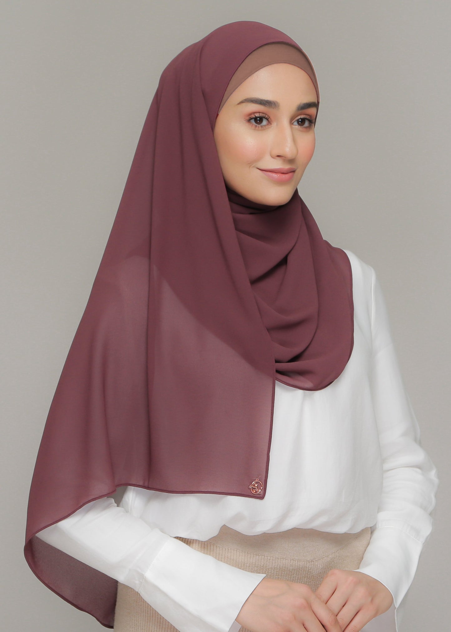 Chiffon Gabana in Plum