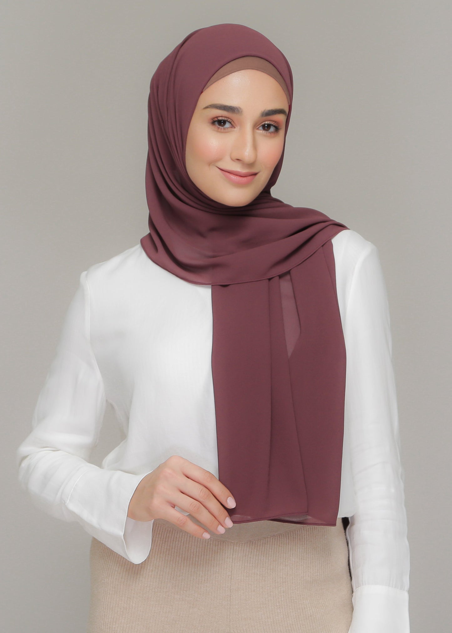 Chiffon Gabana in Plum