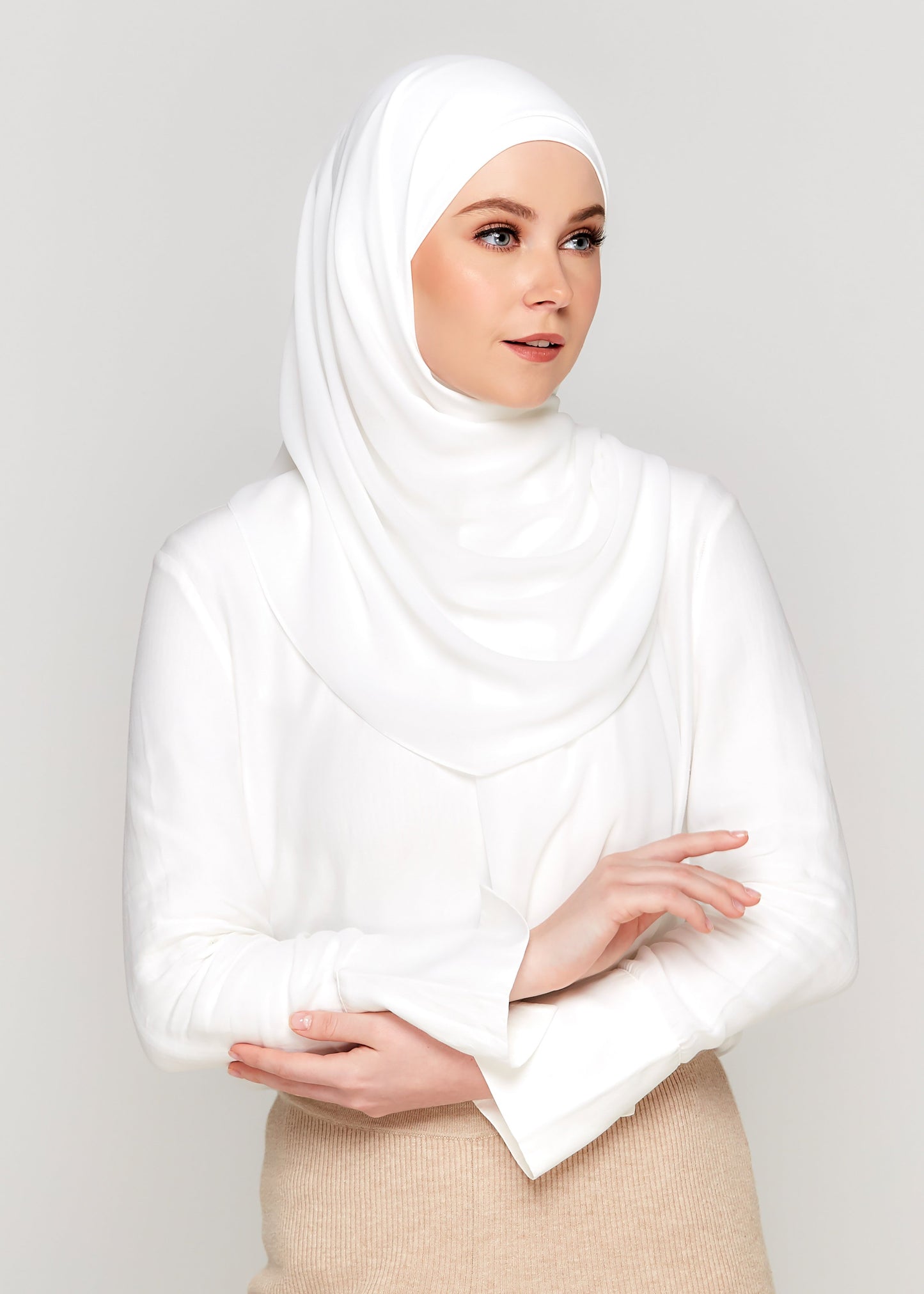 Chiffon Gabana in Pure White
