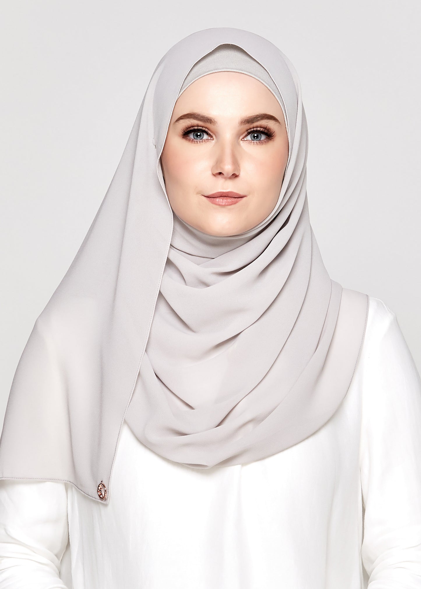 Chiffon Gabana in Platinum Grey