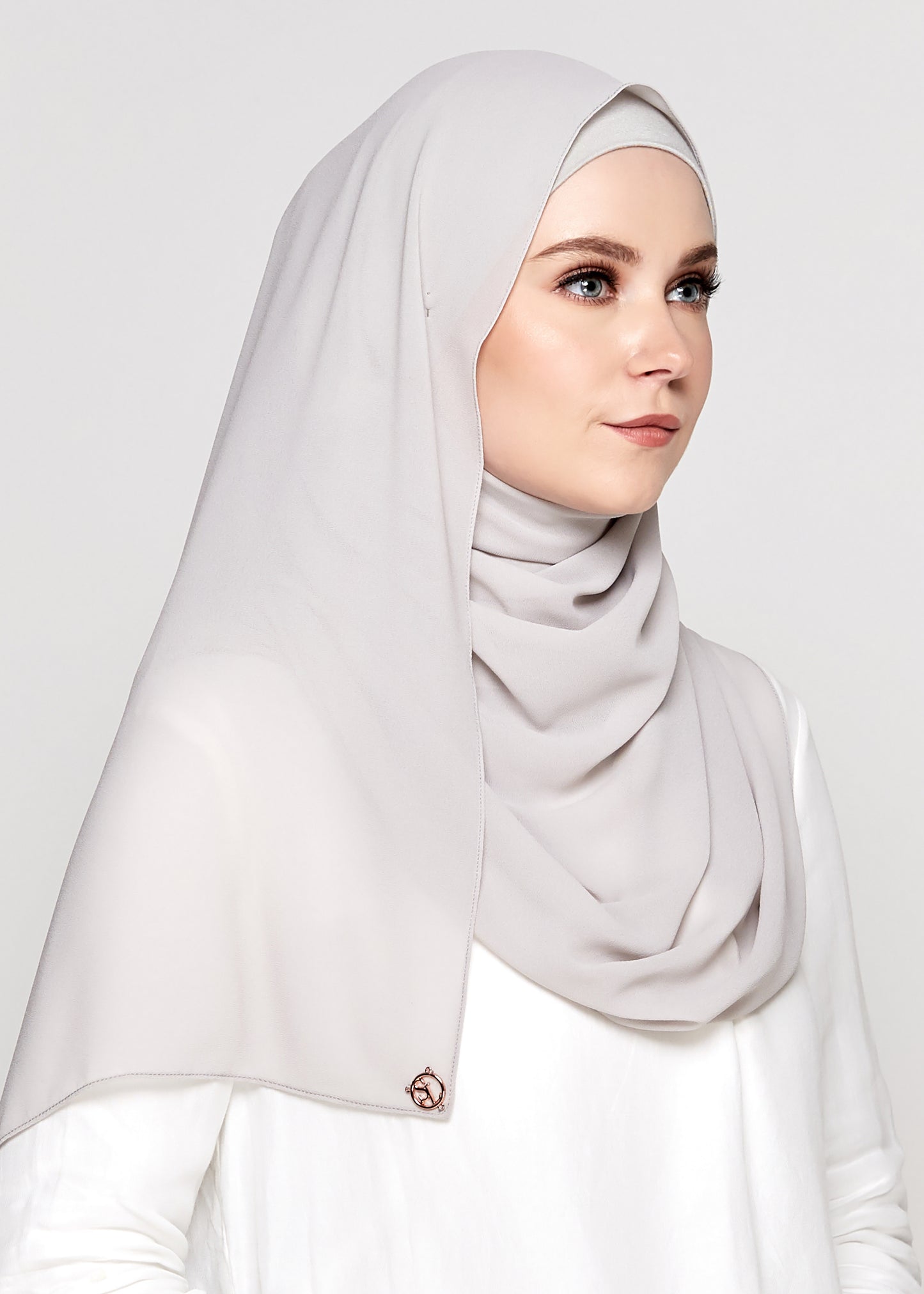 Chiffon Gabana in Platinum Grey
