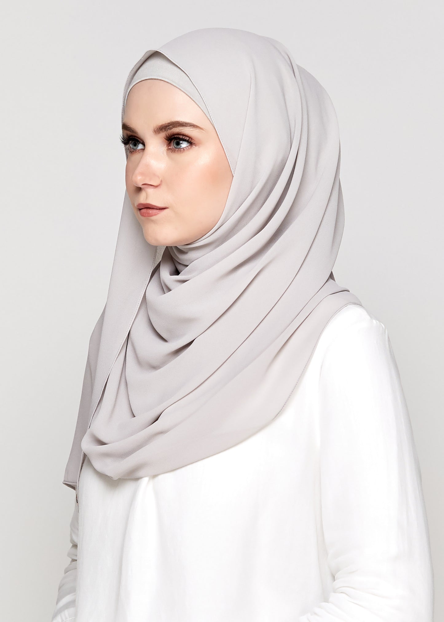 Chiffon Gabana in Platinum Grey