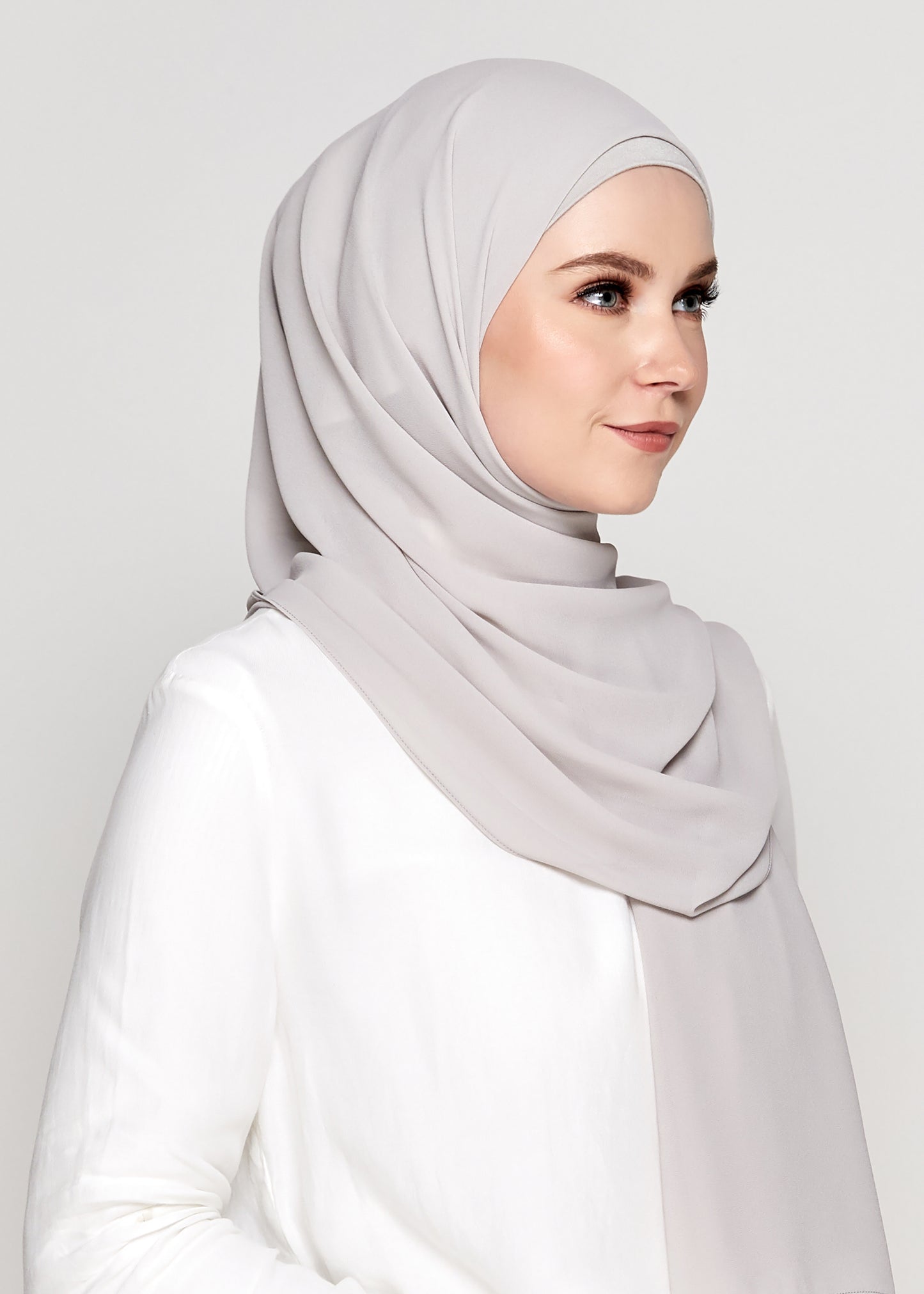 Chiffon Gabana in Platinum Grey