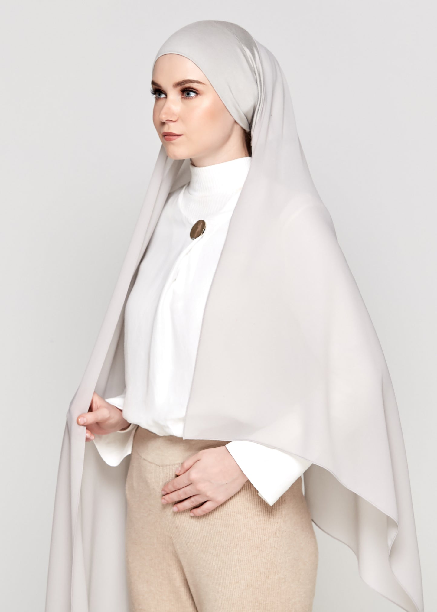 Chiffon Gabana in Platinum Grey