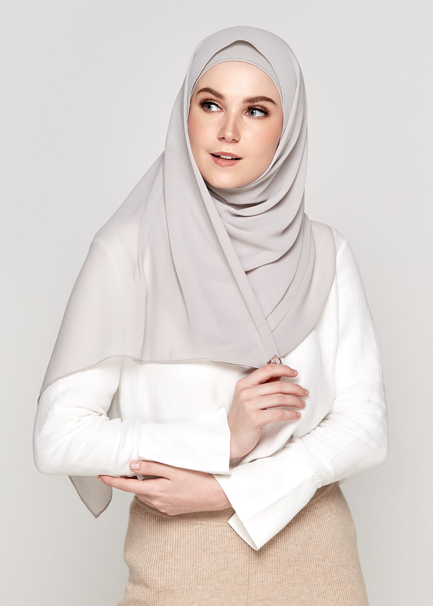 Chiffon Gabana in Platinum Grey