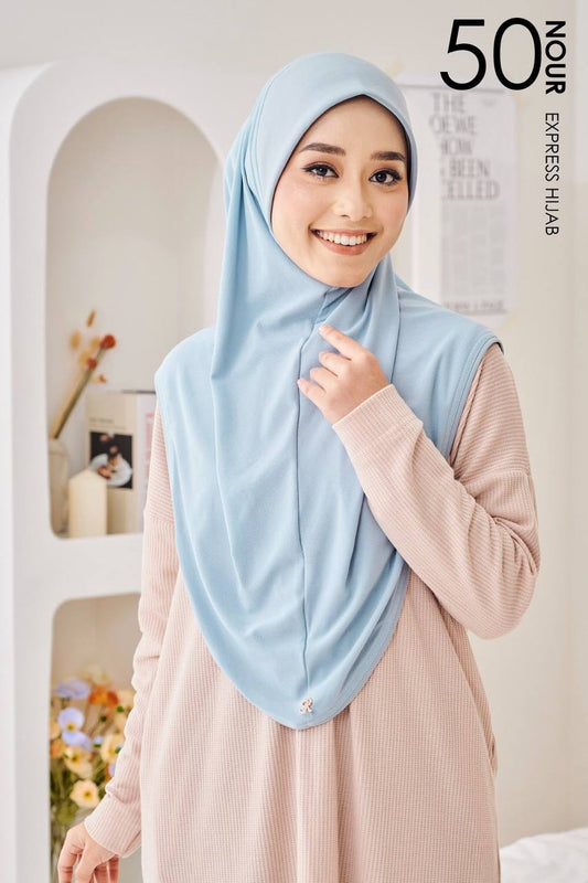 Nour Express Hijab in Baby Blue