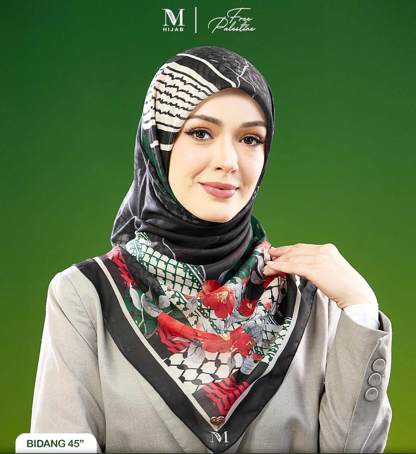 Palestine Bloom Black 45”