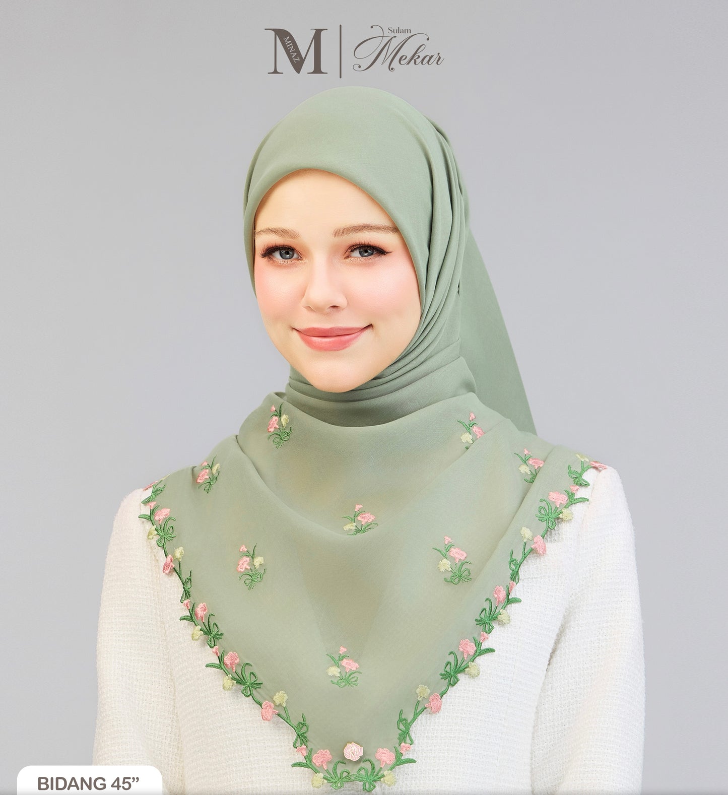 Sulam Mekar in Dusty Green 45”