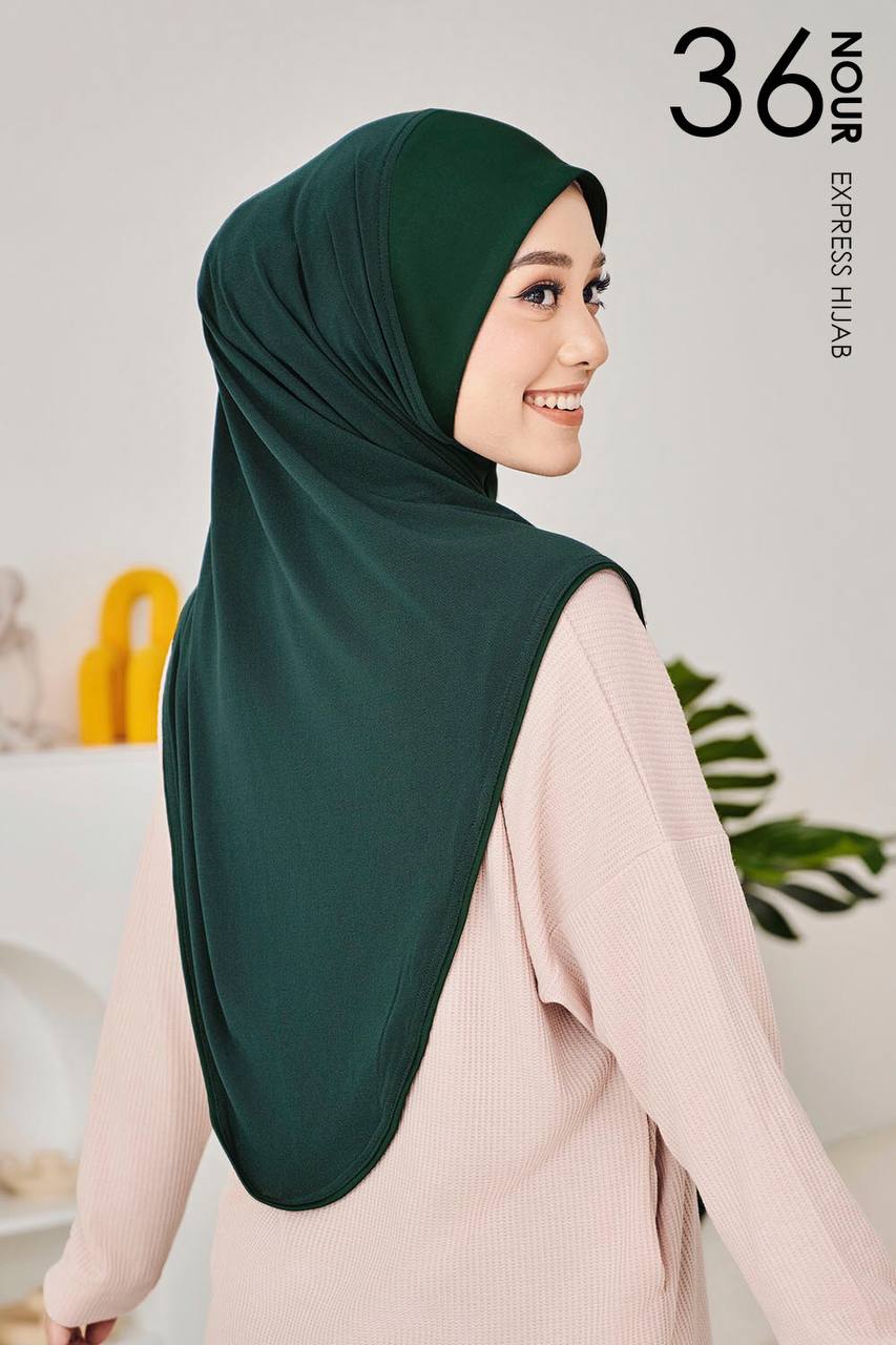 Nour Express Hijab in Emerald Green