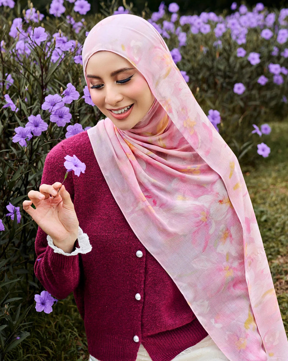 Fionne Modal Shawl in Floravelle