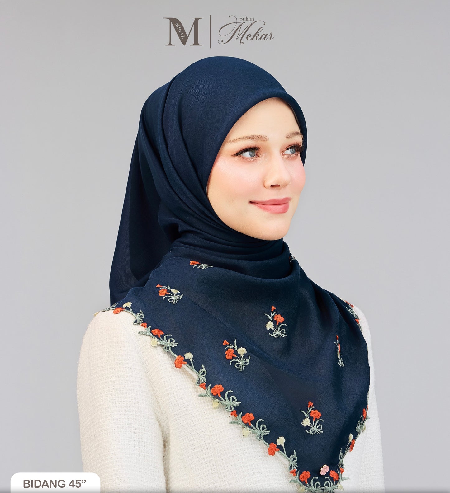 Sulam Mekar in Dark Blue 45”
