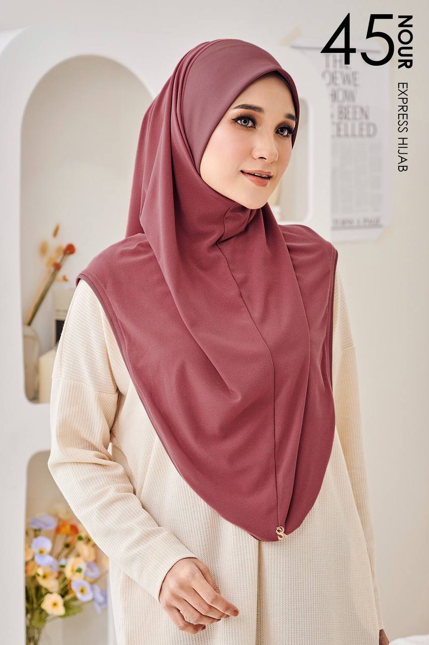 Nour Express Hijab in Punch Pink
