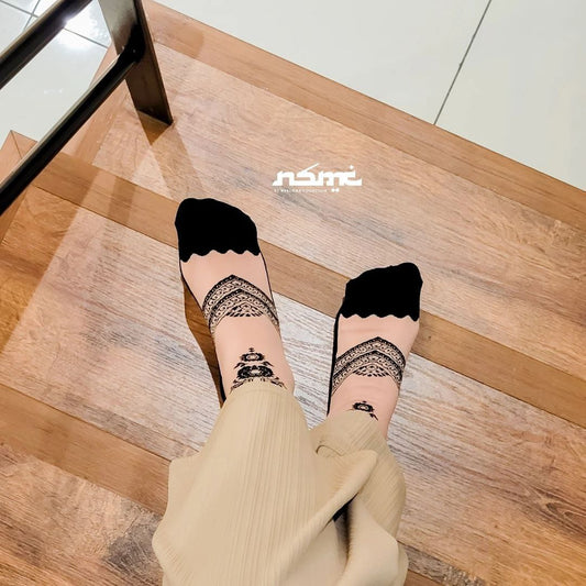 Hazel Beige Hijab Socks (H5)