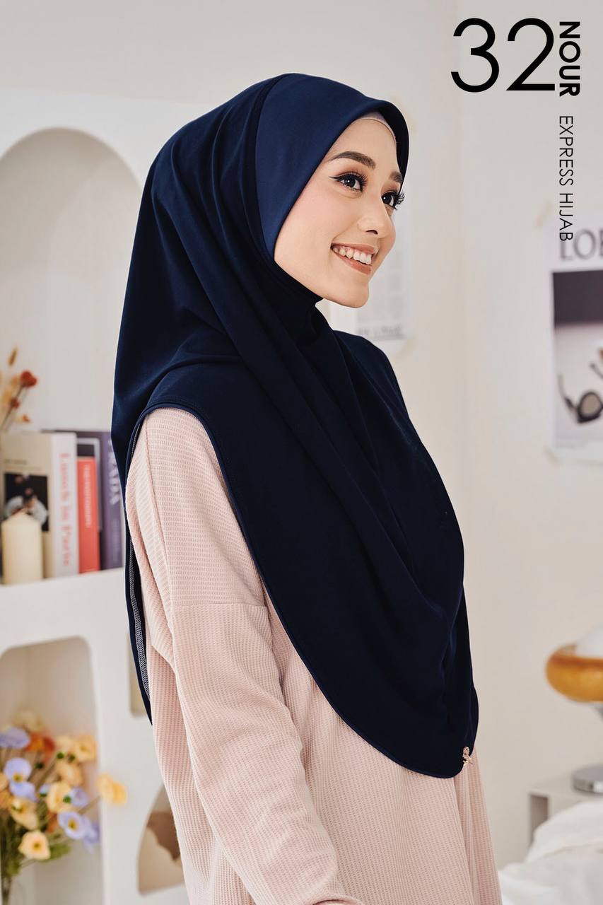 Nour Express Hijab in Midnight Blue
