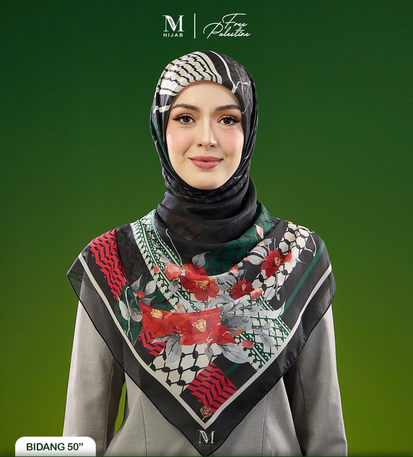 Palestine Bloom Black 50”