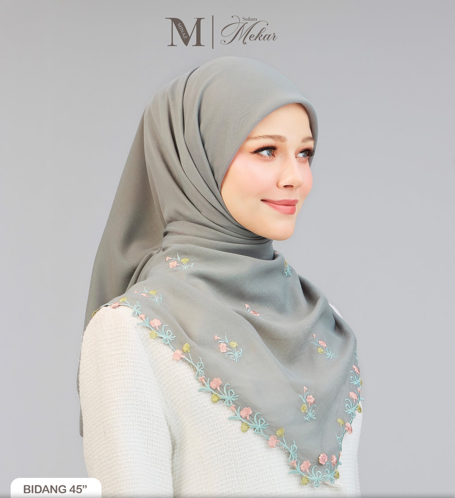 Sulam Mekar in Grey 45”