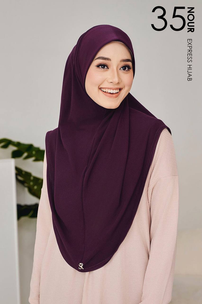 Nour Express Hijab in Deep Purple