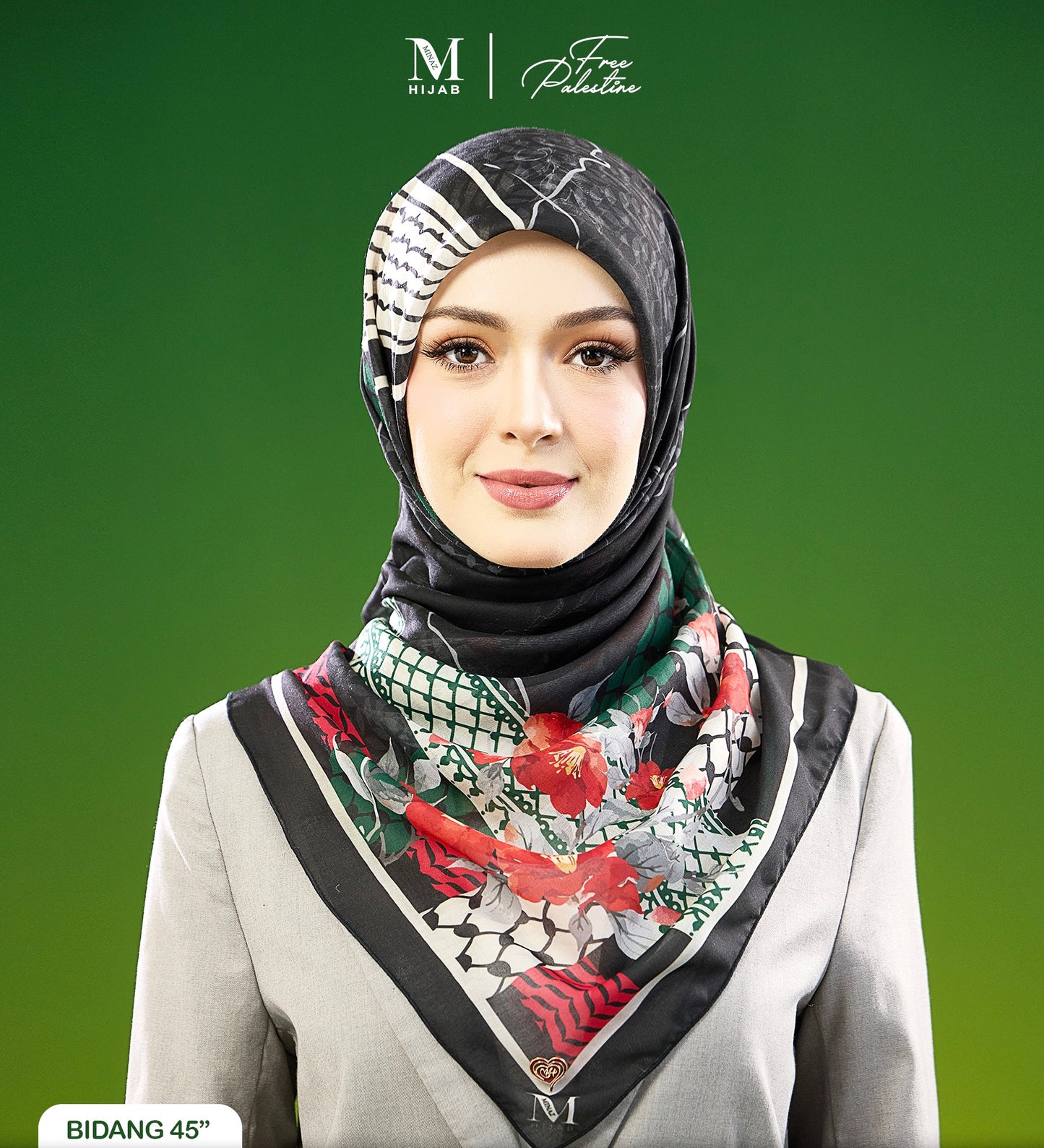 Palestine Bloom Black 45”