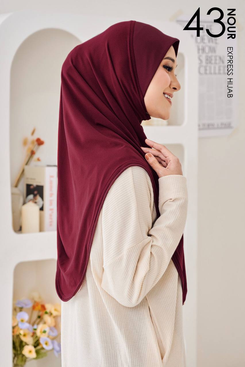 Nour Express Hijab in Maroon