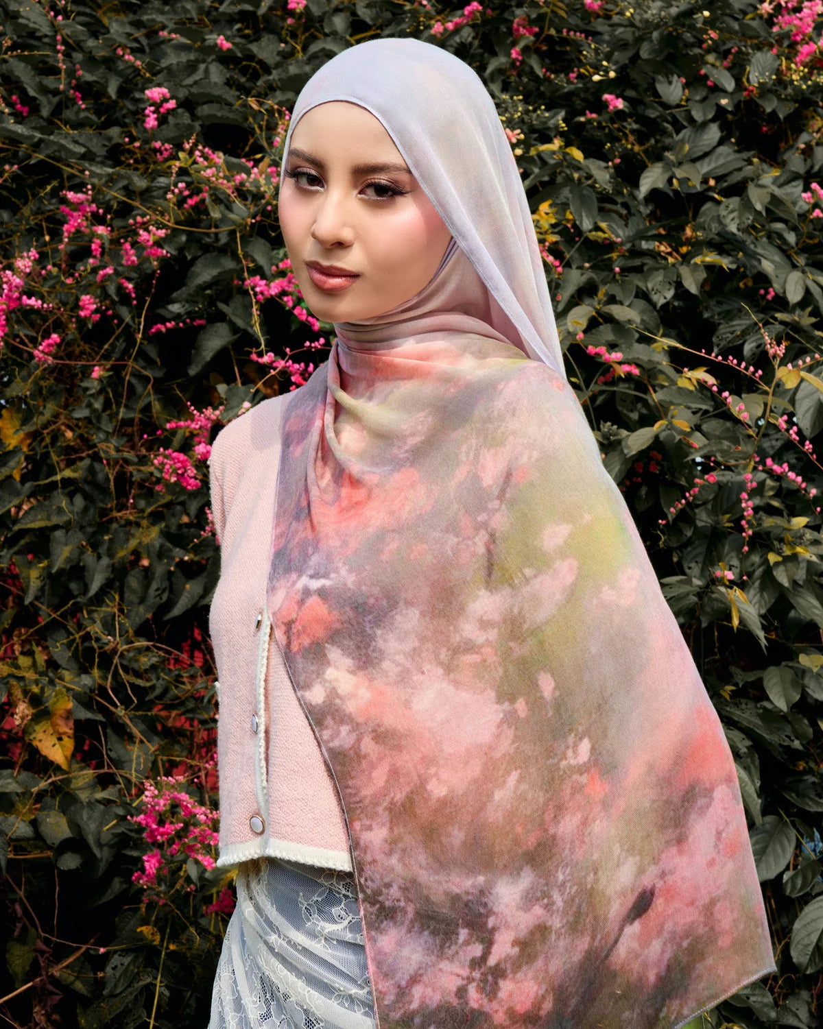 Elvy Modal Shawl in Floravelle
