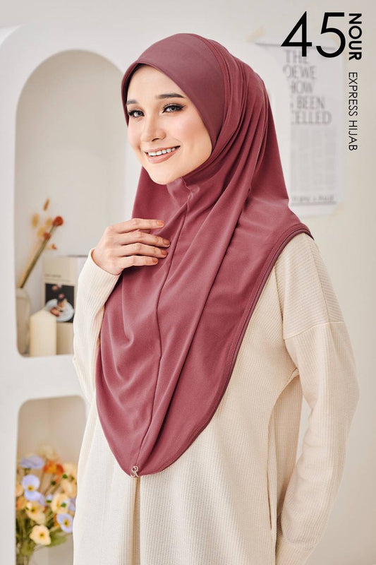 Nour Express Hijab in Punch Pink