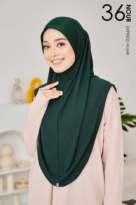 Nour Express Hijab in Emerald Green