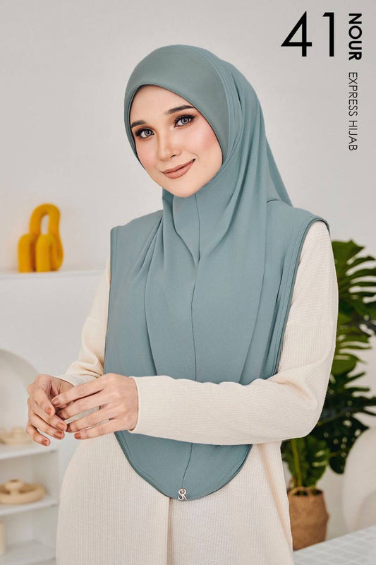 Nour Express Hijab in Sea Blue