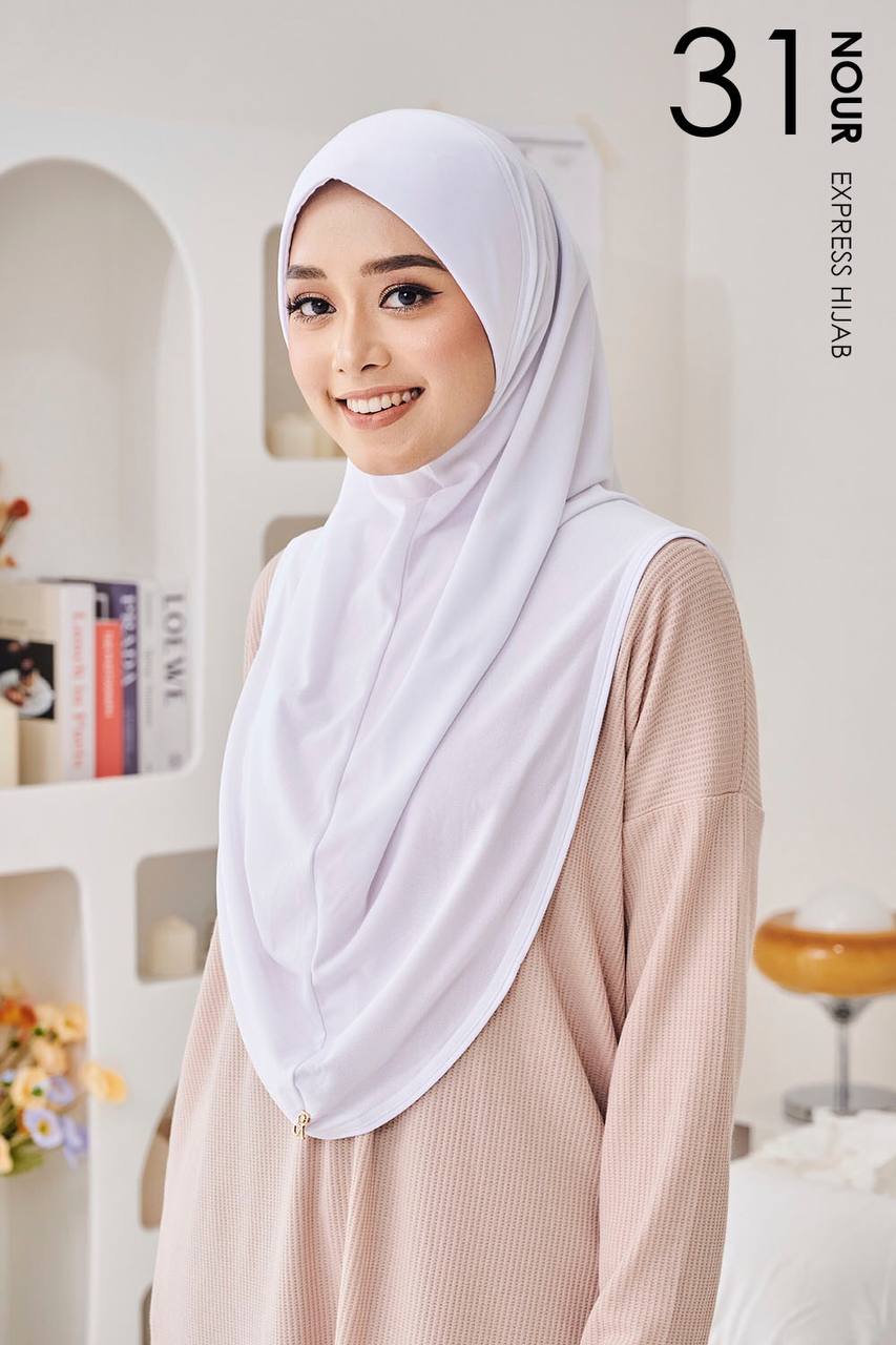Nour Express Hijab in White