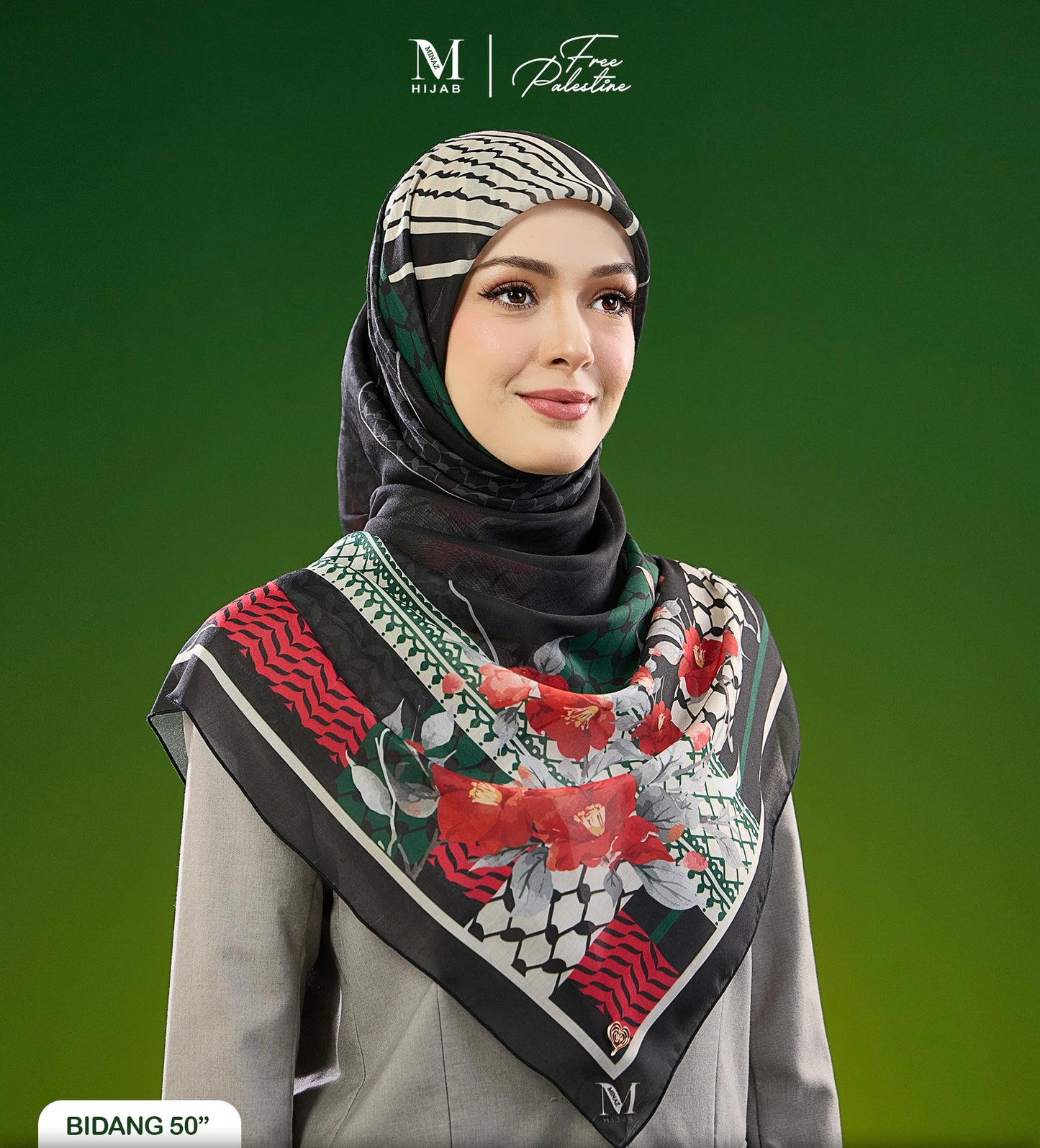 Palestine Bloom Black 50”