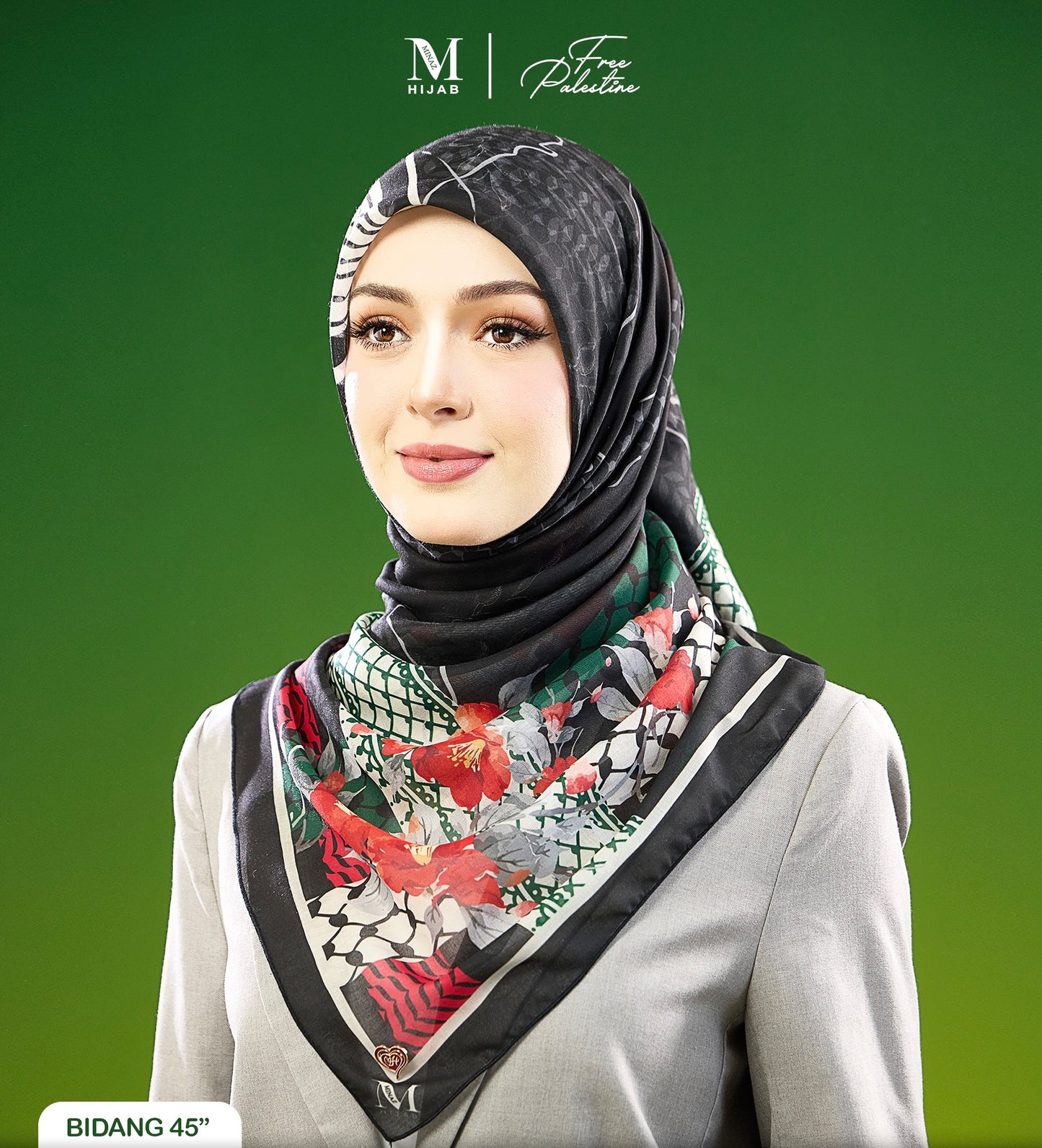 Palestine Bloom Black 45”